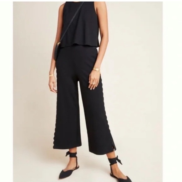 Anthro Black Sleeveless Jumpsuit The Essential Jumpsuit Anthropologie size 4 - Picture 1 of 7